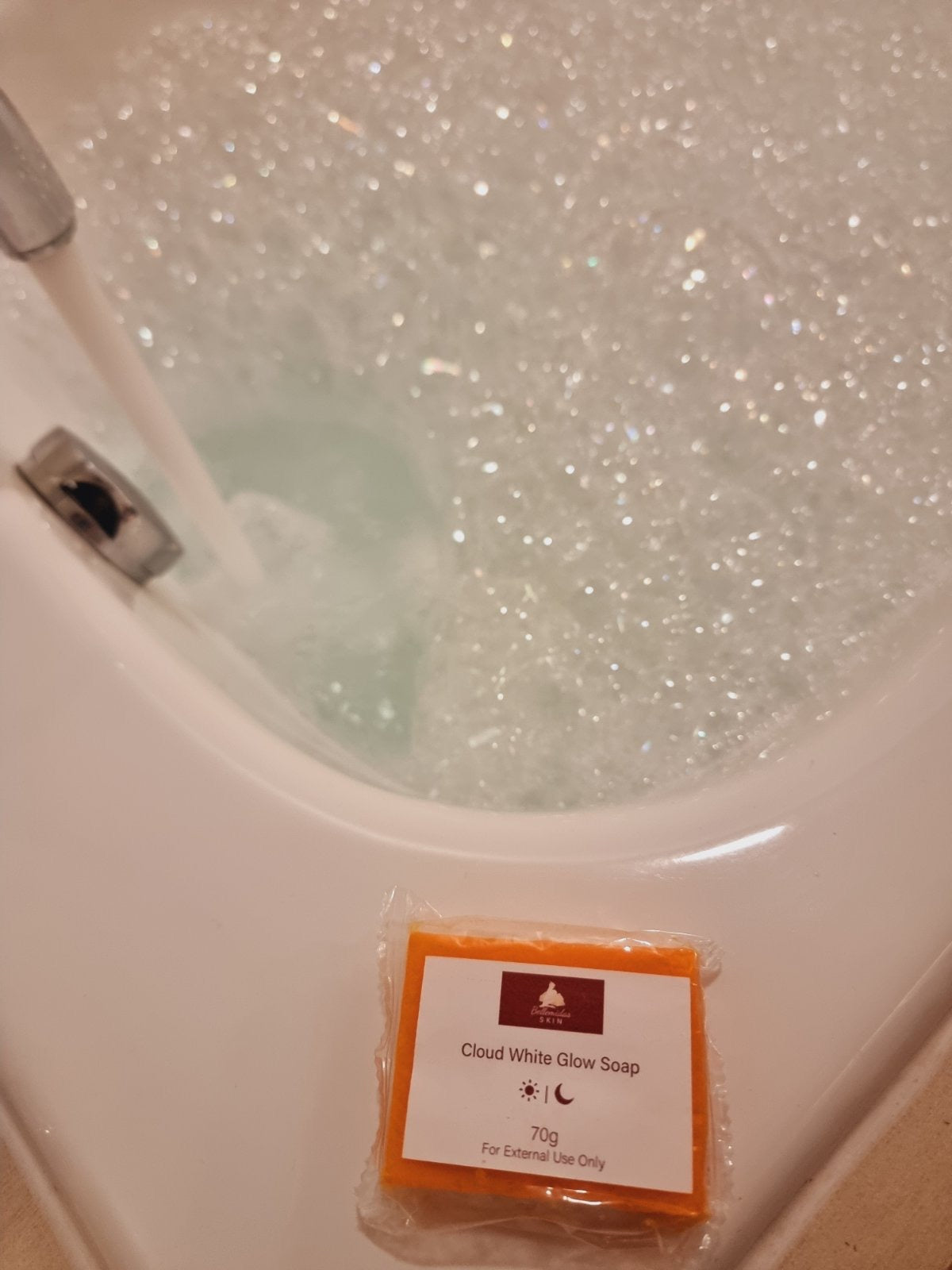 Bellemidas Cloud White Glow Soap 70g mini bar for pimples and skin brightening