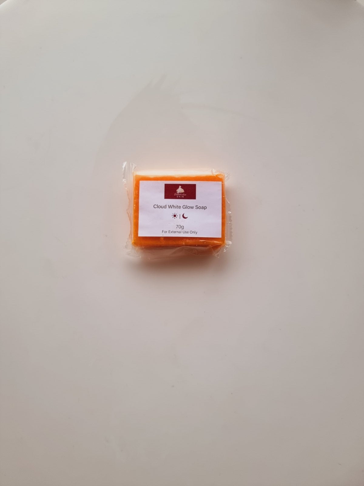 5pcs. Bellemidas Cloud White Glow Soap 70g – Clears Pimples & Brightens Skin