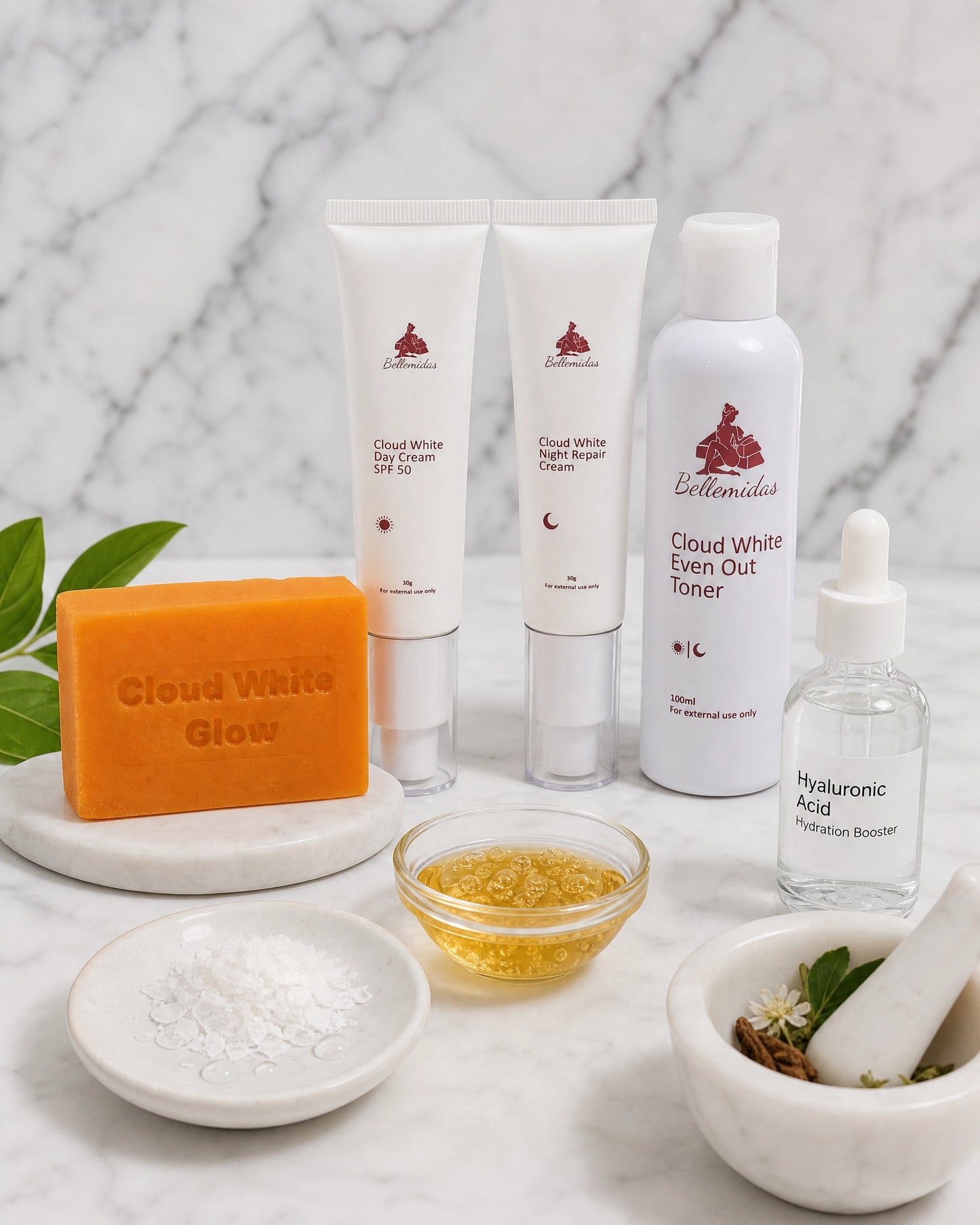 Bellemidas Cloud White Glow Set – Fade Dark Spots. Reveal Radiant Skin                                                               ✔ Targets post-acne marks  
✔ Brightens uneven skin tone  
✔ Day & Night complete routine ⭐⭐⭐⭐⭐ 10,000+ Verified Customers